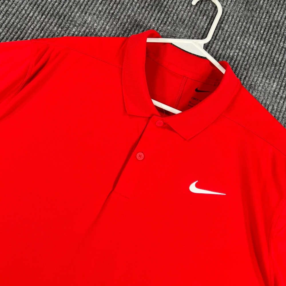 Central Missouri Mules Polo Shirt Mens XL Extra Large Red Short Sleeve Nike MIAA